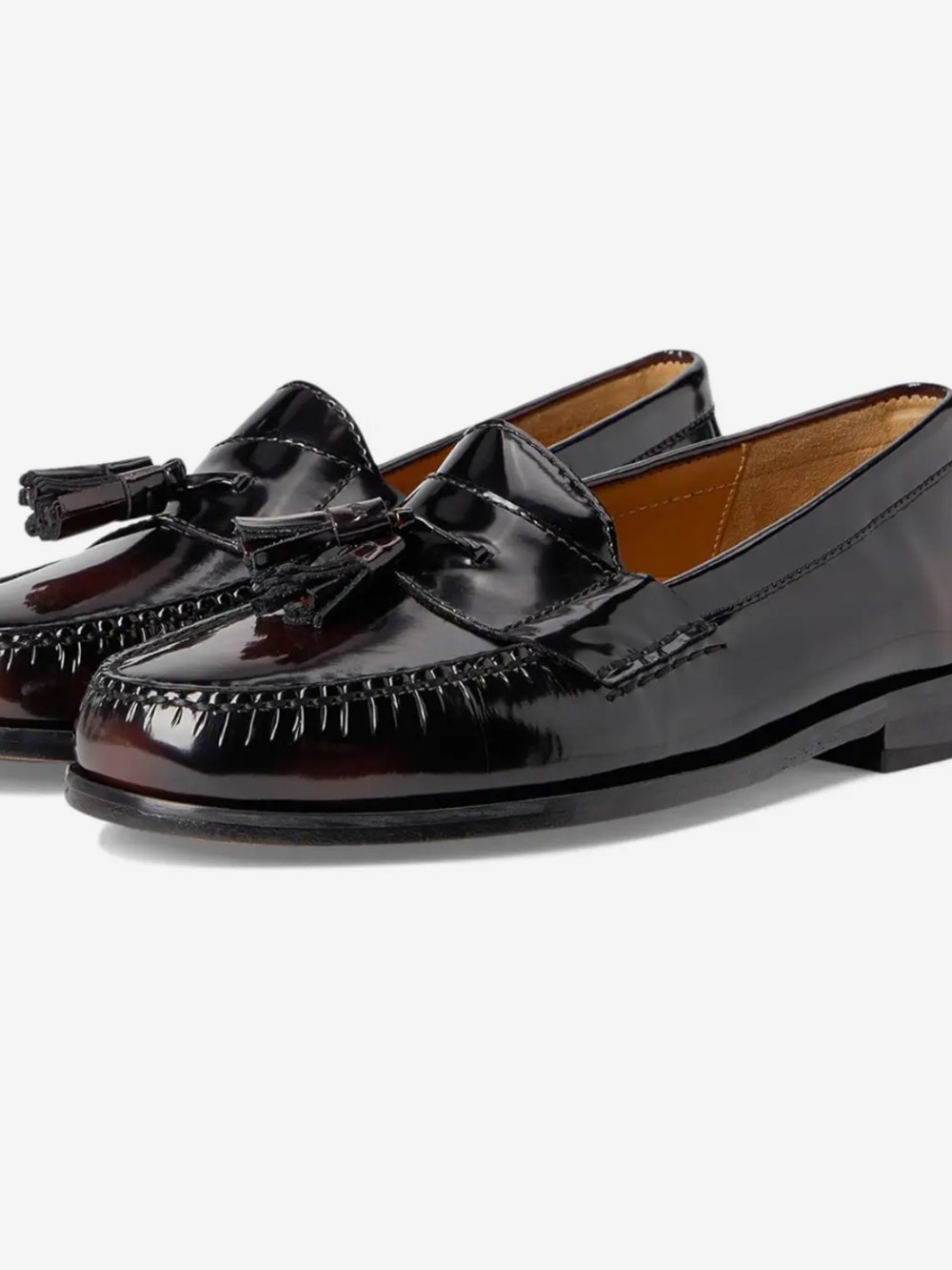 Cole Haan Men’s Burgundy Pinch Tassel Hand Sewn Loafers 10 M Shoes